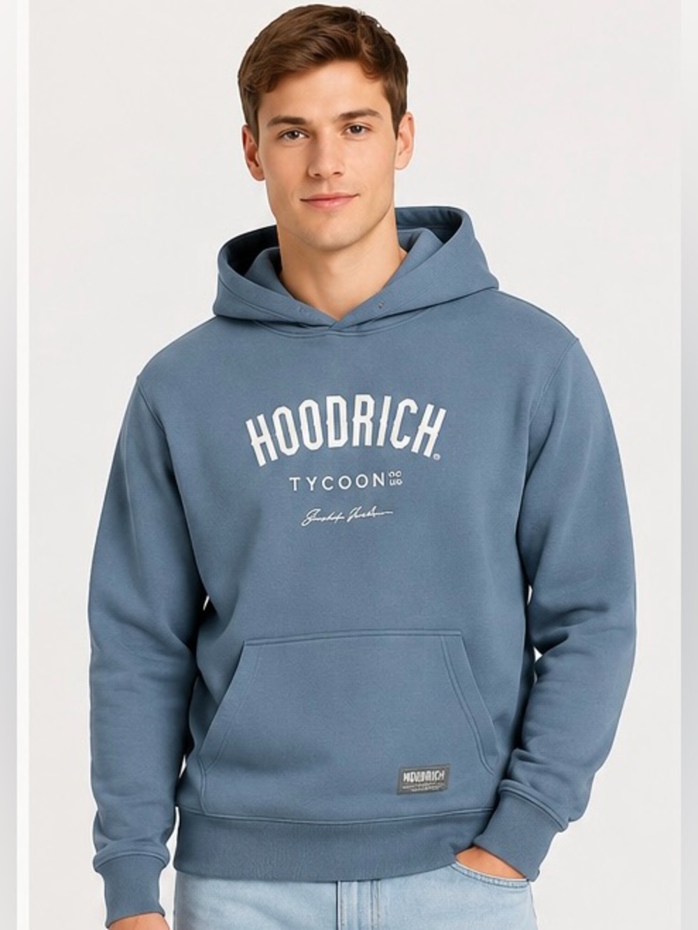 Hoodrich Men's Pullover OG Tycoon Hoodie in Dusty Blue